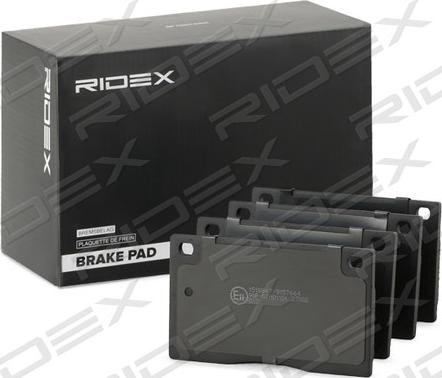 RIDEX 402B1017 - Тормозные колодки, дисковые, комплект autospares.lv