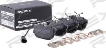 RIDEX 402B1193 - Тормозные колодки, дисковые, комплект autospares.lv