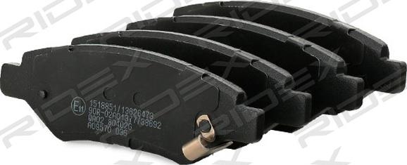 RIDEX 402B1311 - Тормозные колодки, дисковые, комплект autospares.lv