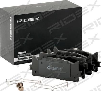 RIDEX 402B1257 - Тормозные колодки, дисковые, комплект autospares.lv