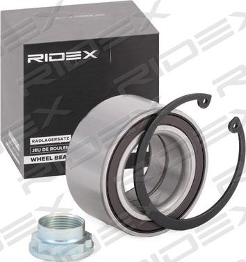RIDEX 654W0980 - Подшипник ступицы колеса, комплект autospares.lv