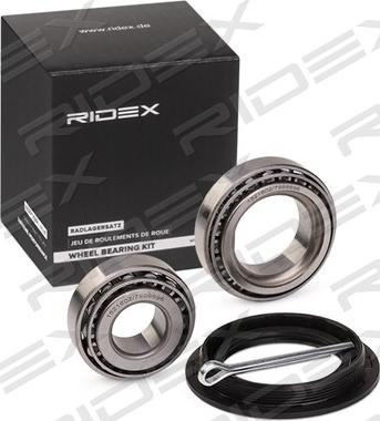 RIDEX 654W0021 - Подшипник ступицы колеса, комплект autospares.lv