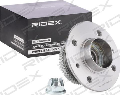 RIDEX 654W0313 - Подшипник ступицы колеса, комплект autospares.lv