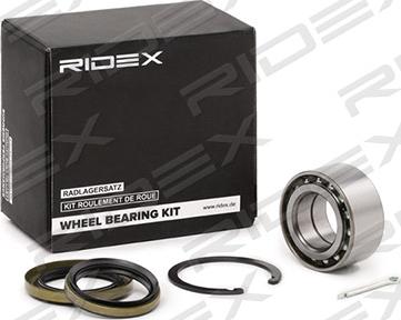 RIDEX 654W0283 - Подшипник ступицы колеса, комплект autospares.lv