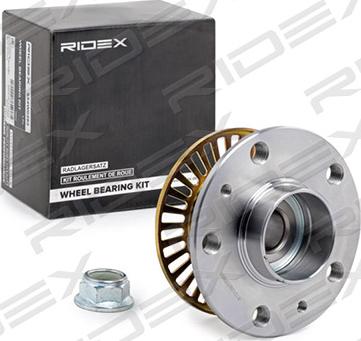 RIDEX 654W0282 - Подшипник ступицы колеса, комплект autospares.lv