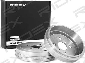 RIDEX 123B0002 - Тормозной барабан autospares.lv