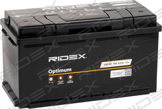 RIDEX 1S0018 - Стартерная аккумуляторная батарея, АКБ autospares.lv