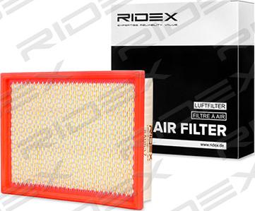 RIDEX 8A0537 - Воздушный фильтр, двигатель autospares.lv