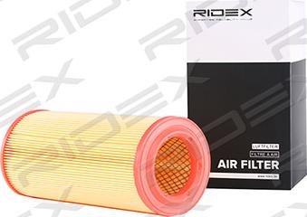 RIDEX 8A0198 - Воздушный фильтр, двигатель autospares.lv