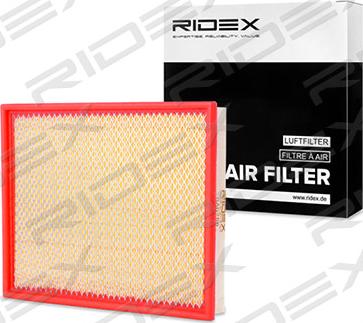 RIDEX 8A0266 - Воздушный фильтр, двигатель autospares.lv