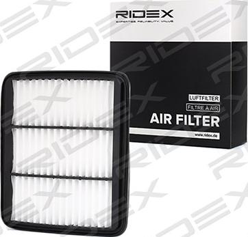 RIDEX 8A0226 - Воздушный фильтр, двигатель autospares.lv