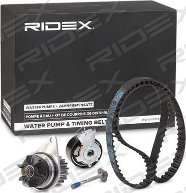 RIDEX 3096W0021 - Водяной насос + комплект зубчатого ремня ГРМ autospares.lv