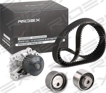 RIDEX 3096W0168 - Водяной насос + комплект зубчатого ремня ГРМ autospares.lv