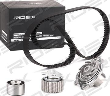 RIDEX 3096W0124 - Водяной насос + комплект зубчатого ремня ГРМ autospares.lv