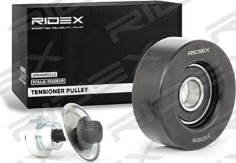 RIDEX 312D0016 - Ролик, поликлиновый ремень autospares.lv