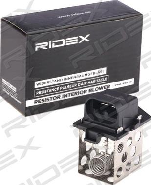 RIDEX 2975R0045 - Сопротивление, реле, вентилятор салона autospares.lv
