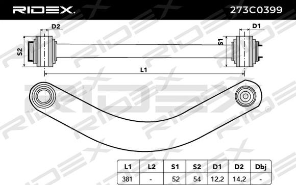 RIDEX 273C0399 - Рычаг подвески колеса autospares.lv