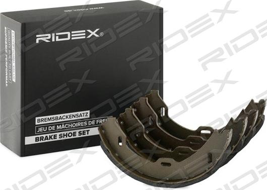 RIDEX 70B0296 - Комплект тормозных колодок, барабанные autospares.lv
