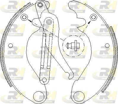 Roadhouse 4505.00 - Тормозные башмаки, барабанные autospares.lv