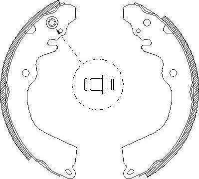 Alpha Brakes HST-MS-050 - Комплект тормозных колодок, барабанные autospares.lv