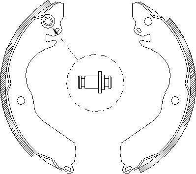 Alpha Brakes HST-MS-031 - Комплект тормозных колодок, барабанные autospares.lv