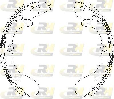 Roadhouse 4060.01 - Тормозные башмаки, барабанные autospares.lv