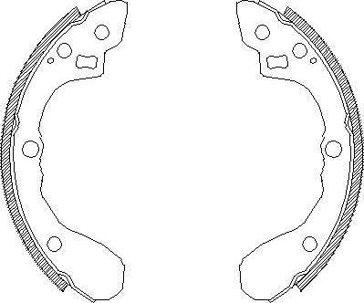 Alpha Brakes HST-KA-313 - Комплект тормозных колодок, барабанные autospares.lv