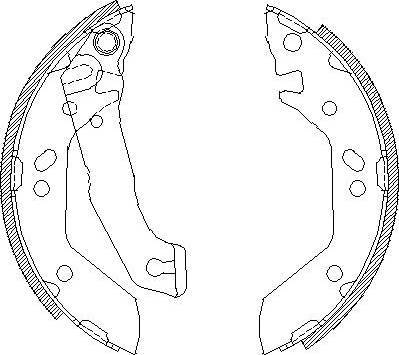 NTY HST-HY-515 - Комплект тормозных колодок, барабанные autospares.lv