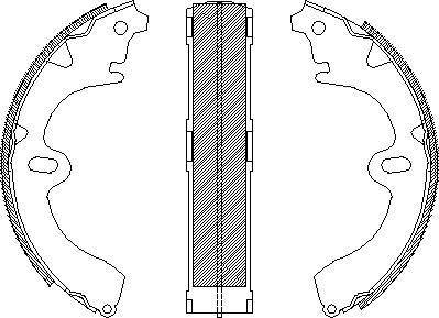 Alpha Brakes HST-TY-034 - Комплект тормозных колодок, барабанные autospares.lv