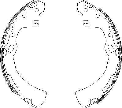 Alpha Brakes HST-NS-038 - Комплект тормозных колодок, барабанные autospares.lv