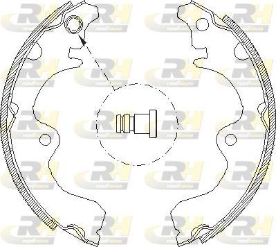 Roadhouse 4334.01 - Тормозные башмаки, барабанные autospares.lv