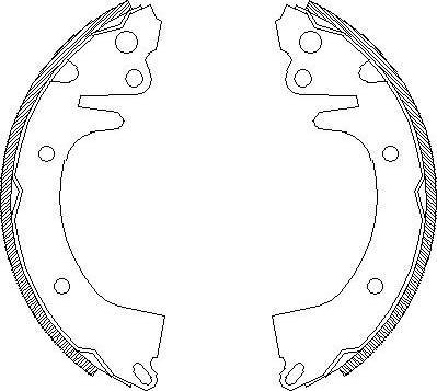 Alpha Brakes HST-HY-504 - Комплект тормозных колодок, барабанные autospares.lv