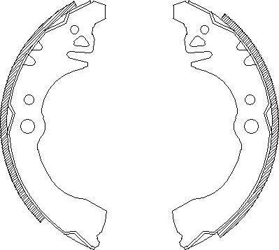 Alpha Brakes HST-DA-011 - Комплект тормозных колодок, барабанные autospares.lv