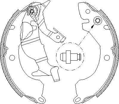 Alpha Brakes HST-MS-026 - Комплект тормозных колодок, барабанные autospares.lv