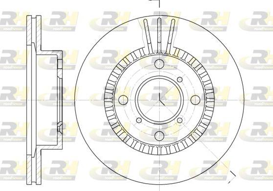 Roadhouse 6553.10 - Тормозной диск autospares.lv