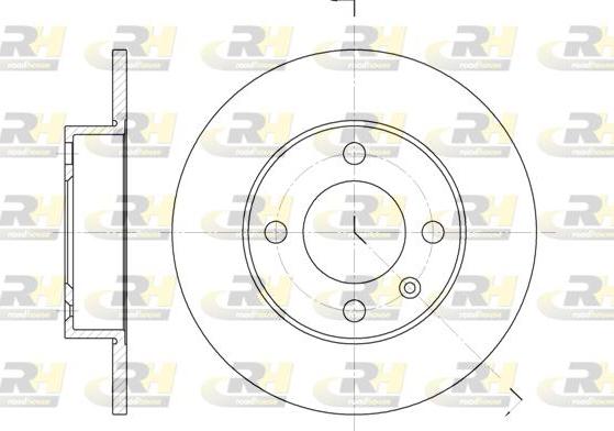 Roadhouse 6616.00 - Тормозной диск autospares.lv