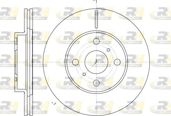 Roadhouse 6635.10 - Тормозной диск autospares.lv