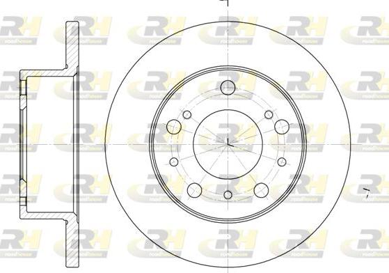 Roadhouse 6168.00 - Тормозной диск autospares.lv