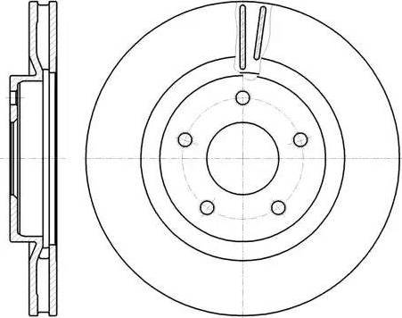 Alpha Brakes HTP-NS-104 - Тормозной диск autospares.lv