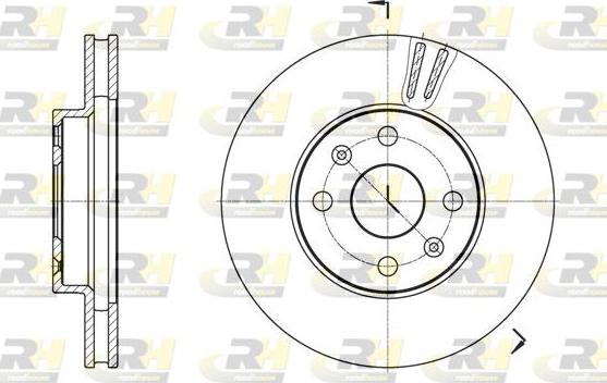 Roadhouse 61848.10 - Тормозной диск autospares.lv