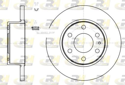 Roadhouse 61274.00 - Тормозной диск autospares.lv