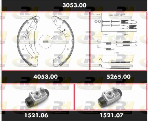 Roadhouse 3053.00 - Комплект тормозных колодок, барабанные autospares.lv