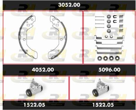 Roadhouse 3052.00 - Комплект тормозных колодок, барабанные autospares.lv