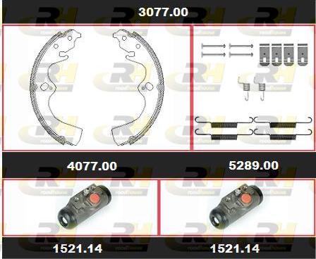 Roadhouse 3077.00 - Комплект тормозных колодок, барабанные autospares.lv