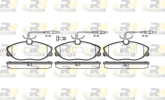 Roadhouse 2604.14 - Тормозные колодки, дисковые, комплект autospares.lv