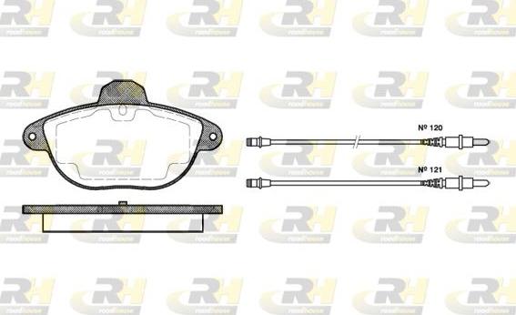 Roadhouse 2608.04 - Тормозные колодки, дисковые, комплект autospares.lv