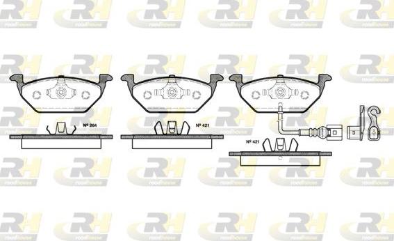 Roadhouse 2633.21 - Тормозные колодки, дисковые, комплект autospares.lv