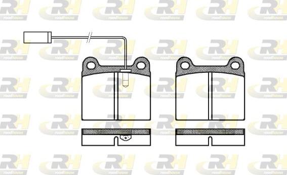 Roadhouse 2006.91 - Тормозные колодки, дисковые, комплект autospares.lv