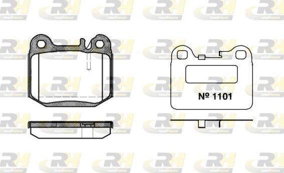 Roadhouse 2014.40 - Тормозные колодки, дисковые, комплект autospares.lv