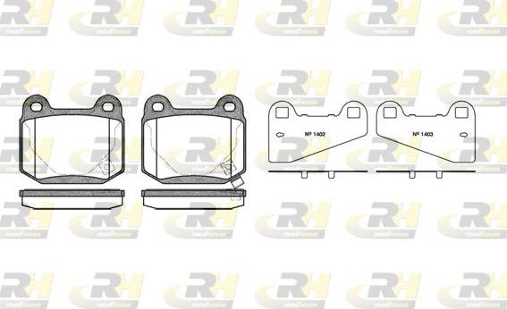 Roadhouse 2014.52 - Тормозные колодки, дисковые, комплект autospares.lv